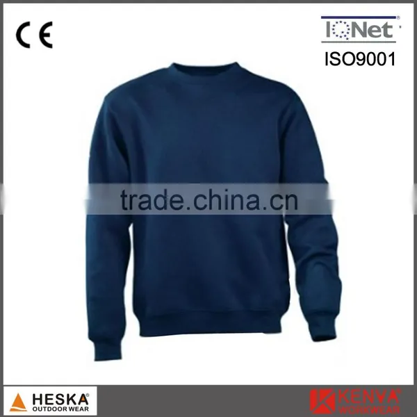 OEM Round Collar Mens Plain Cropped Cotton Sweatshirts photo-2