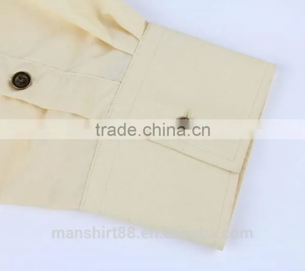 100% Cotton Long Sleeve Two Chest Pockets Men's Workwear Work Shirts photo-2