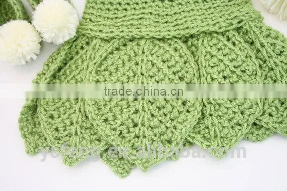 Fashion Kids Party Wear Baby Girl Crochet Sweater Dress Set photo-3