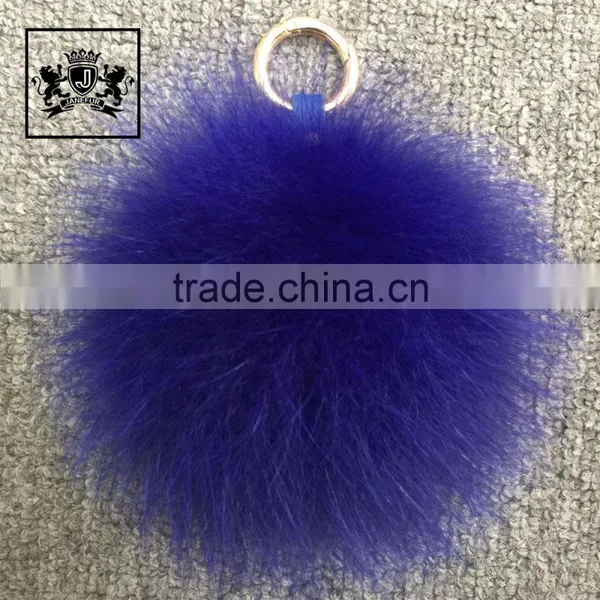 Latest Factory Pompom Ball Real Fox Fur Keychain Part photo-5