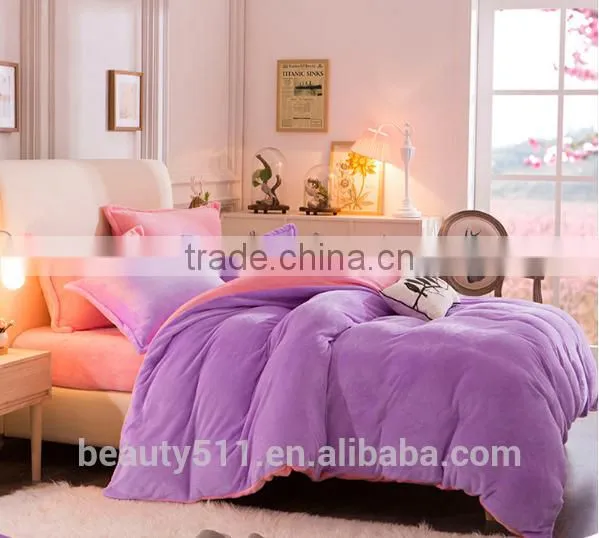 High Quality Colorful Winter Warm Flannel Bed Comforter Sheet BS484 photo-2