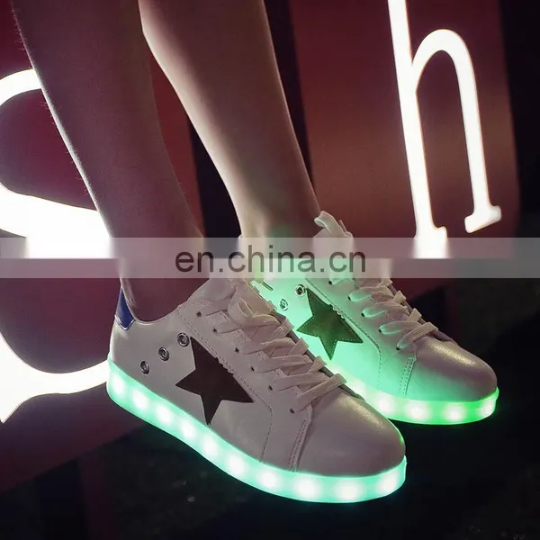 Unisex Flat Sports Luminous Dancing Night Running Couple Sneakers LED Light Shoes photo-3