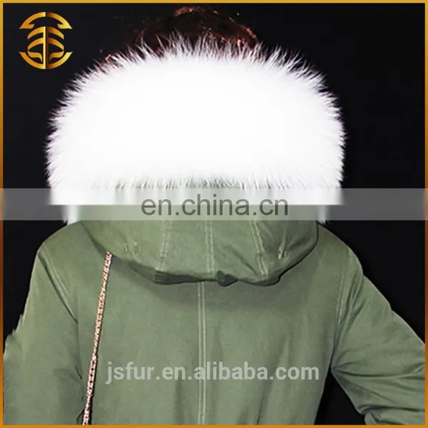 Factory Wholesale Price Long Hair Genuine Colorful Raccoon Fur Collar photo-4