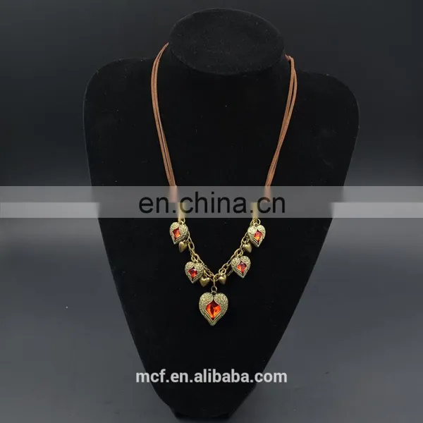 Crystal Diamond Fashion Pendant Chunky Necklace MCB-0041 photo-3
