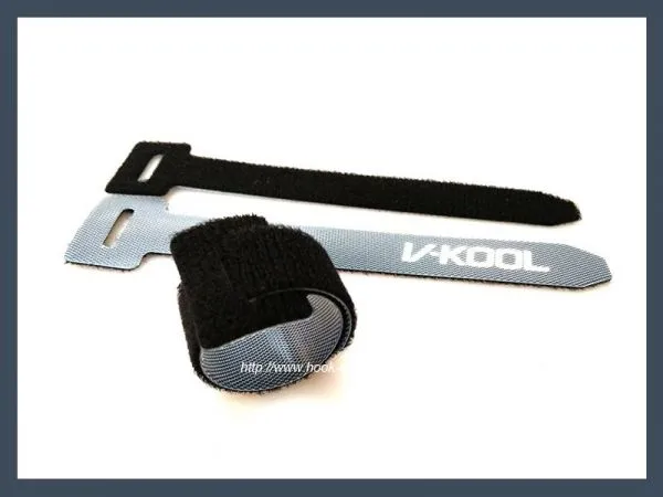 Pin type hook and loop hook and loop cable tie,black