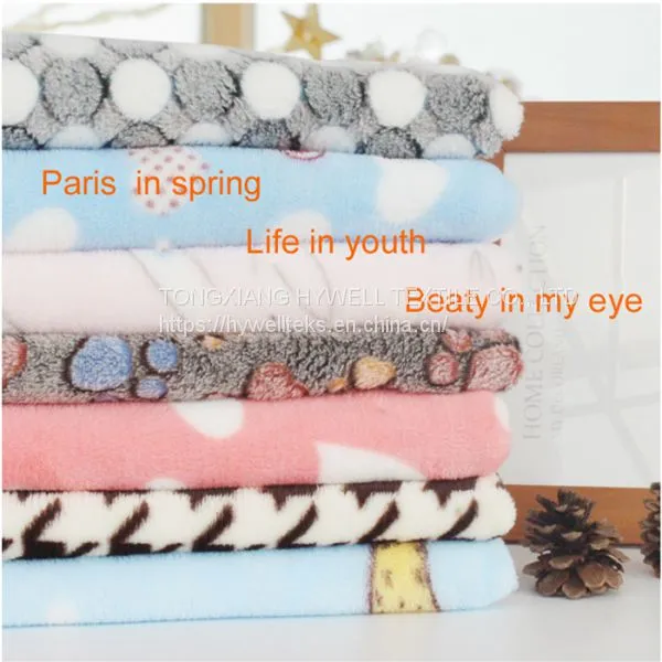 100% Polyester Flannel Coral Fleece Fabric for Blanket, Bathrobe, Pajamas photo-4