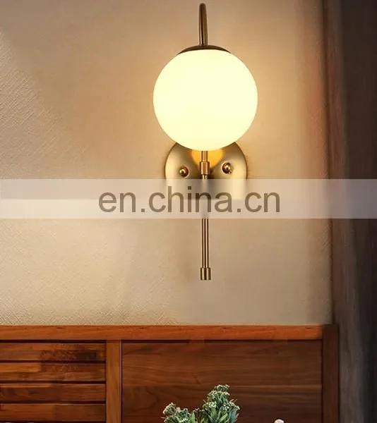 High Quality Decoration Indoor Modern Fancy Glass Ball Wall Lamp photo-5