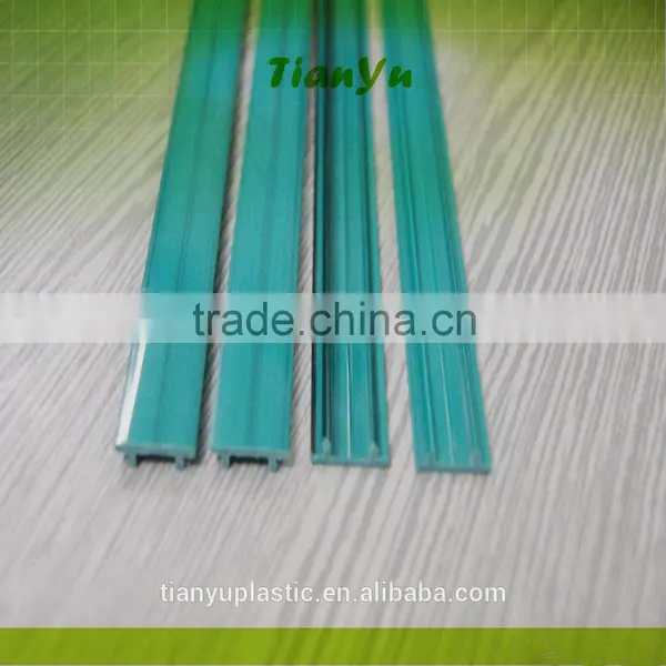 Customized Extrusion Plastic Pvc Profile Green Plastic Frame High Glossy Strip photo-6