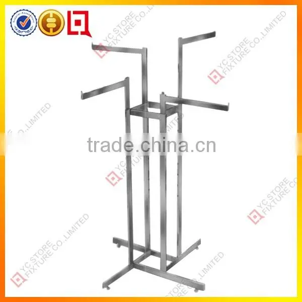 White 2 Tiers and 4-hooks Bag Display Rack photo-3