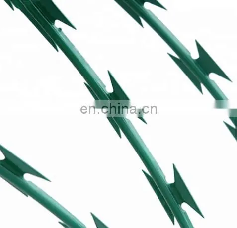 Barbed Razor Wire for Security BTO-22 Galvanized Razor Barbed Wire Concertina Wire Coil for Military photo-2