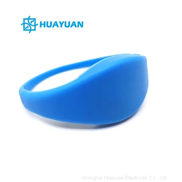 Swimming Pool 13.56MHz Re-usable Waterproof NFC RFID Slimline Silicone Wristband photo-2