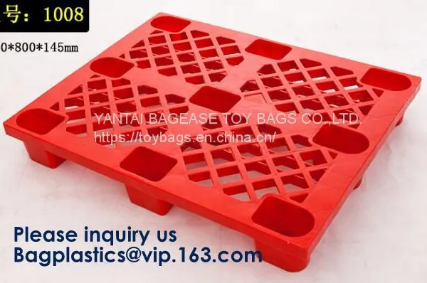 Light Weight One Time Plastic Pallets for Transport and Storage, Heavy Duty Cross Bottom Plastic Pallet With 6 Runners