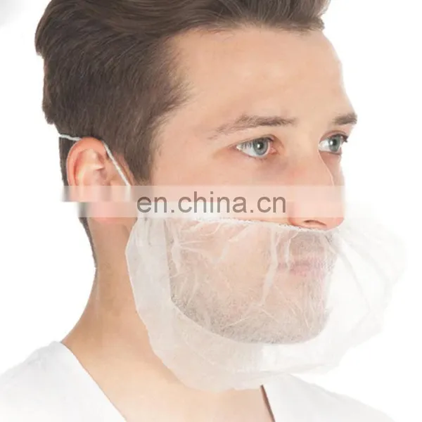 White Blue Disposable Nonwoven Beard Cover For Kitchen Hygiene photo-2