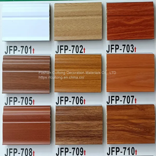 Corner Edge Bar Black and White 7 cm PVC Corner Line Wood Grain Gray Baseboard Waterproof Plastic Footing Line photo-2