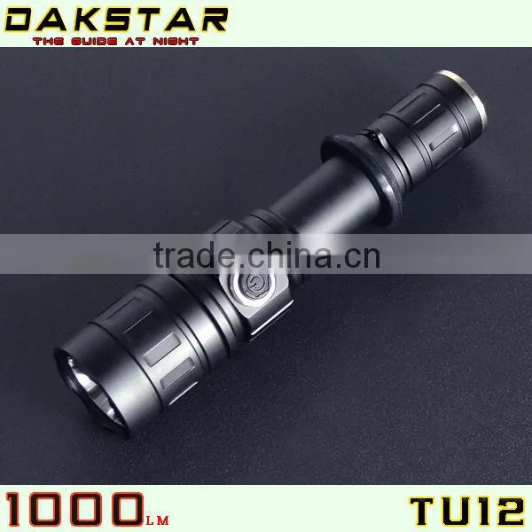 DAKSTAR TU12 XM-L U2 1000LM 18650 Aluminum Flashlight Police LED Torch Flashlight Quality Choice
