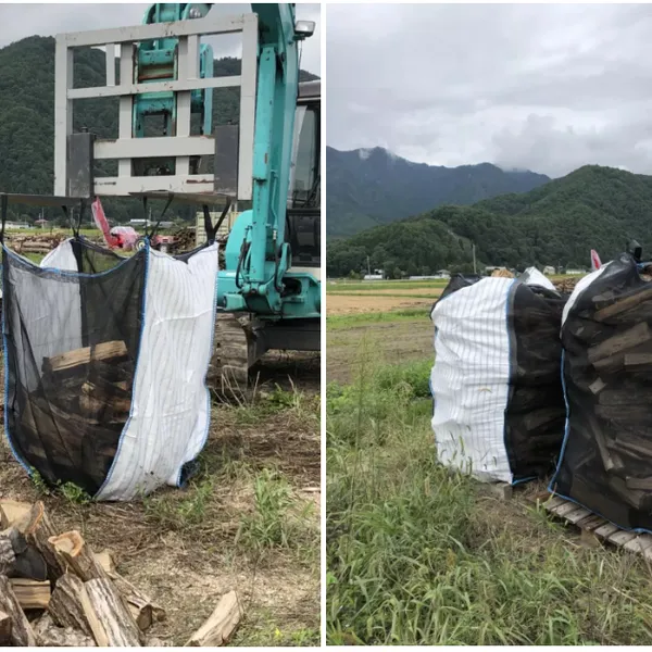 800kgs Firewood Big Bag Super Sack PP Mesh Jumbo Bag 1ton FIBC Breathable Firewood Log Bulk Bag photo-2