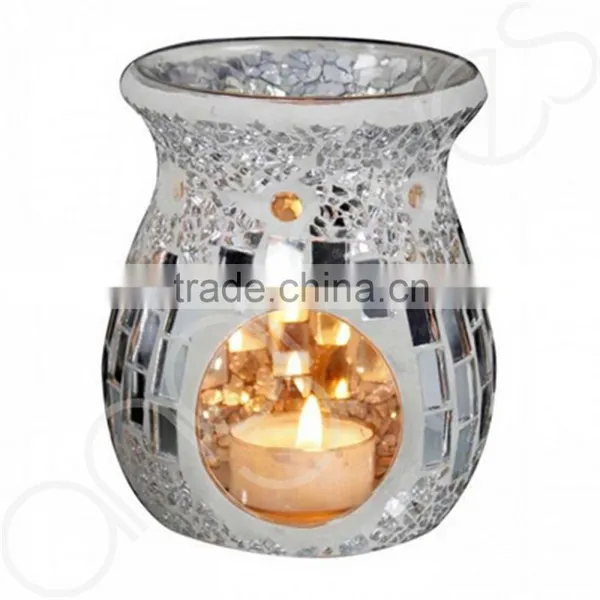 Handmade European Style Mosaic Candle Holders Glass Candlestick & Romatic Candle Cup & Glass Vasw For Wedding Decoration photo-5