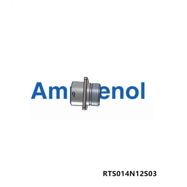 RTS014N12S03 Receptacle, Square Flange, 12 Positions, Size 14, Socket Contact, Silicone Rubber Seal photo-3