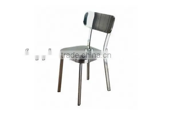 brushed stainless steel dining chair