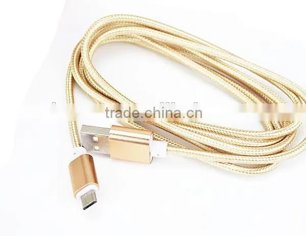 Colorful RoHS Approved 1m Nylon Braided Flat Micro Usb Cable photo-5