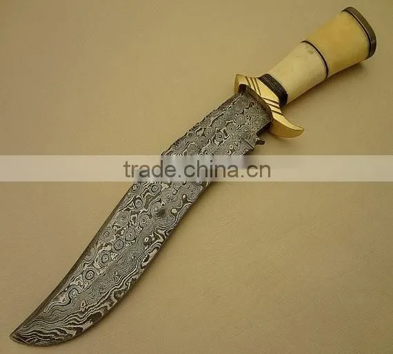 Hand Made Damascus Knife / Hunting Knife / Bowie Knife photo-3