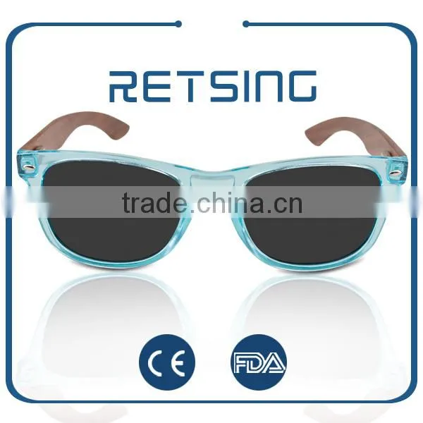 2016 Hot Sale Polarized Bamboo Sunglasses With Colorful Lenses photo-4