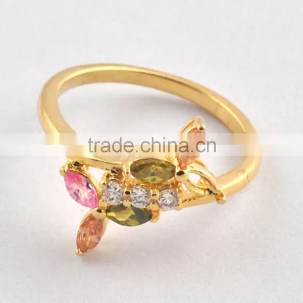Gold Ring, Heart Brass Diamond Cz Gold Ring, Gold Rings Designs For Men & Women