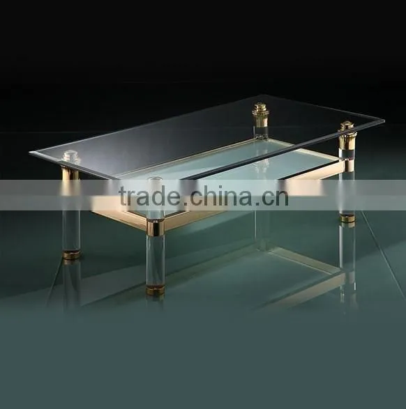 Acrylic gold-plate Coffee Table