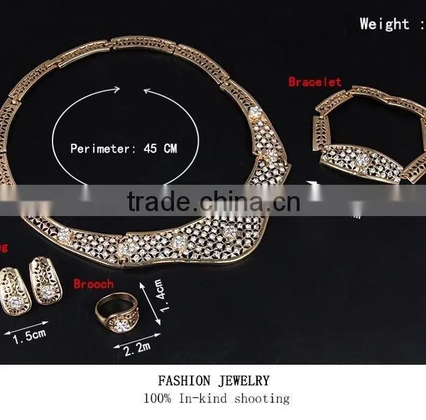 2016 Popular Design 18k Gold Jewellery Dubai Wholesale Jewelry Set Price photo-4
