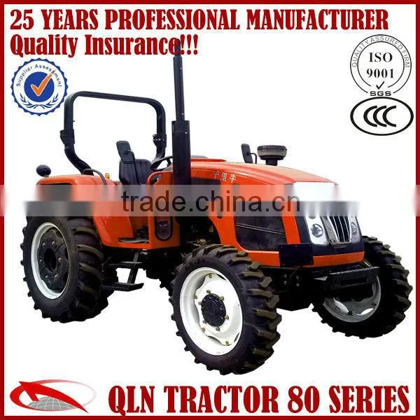 Трактор с большим топливным баком QLN 80 л.с. 4WD, сельскохозяйственный колесный с гидроусилителем руля