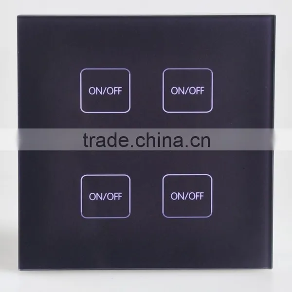 2015 Lighting Smart Switch ,electrical Retancle Switch ,4 Gang 1 Way Touch Switch photo-2