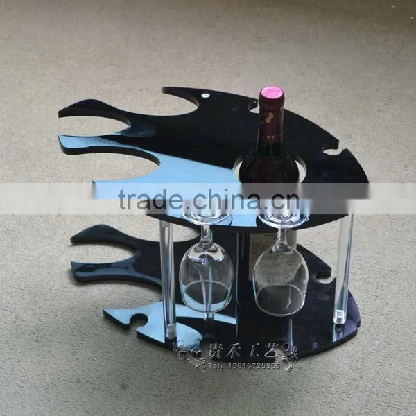 GH-RZ242 Black Acrylic Wine Display Rack,modern Acrylic Wine Display Rack photo-5