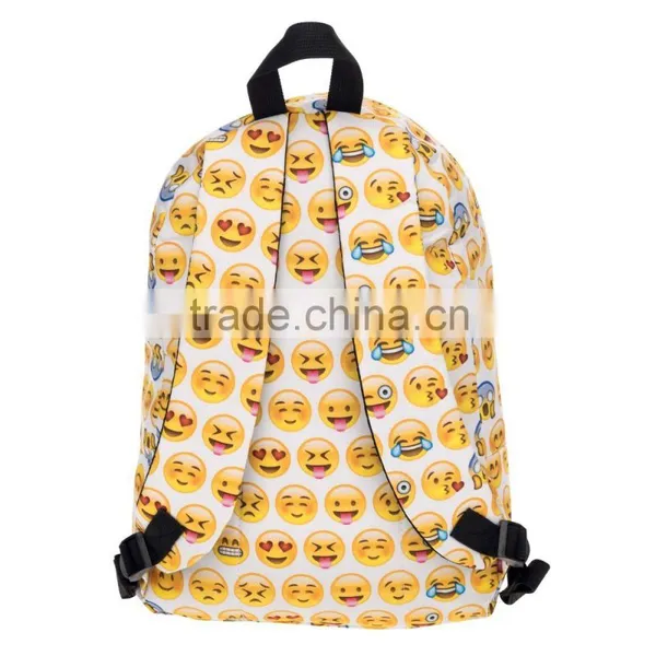 Top Selling High Quality Polyester Custom Emoji Backpack Bag photo-2