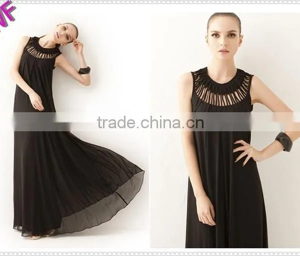 2015 New Design Sleeveless Chiffon Maxi Dresses Quality Choice photo-3