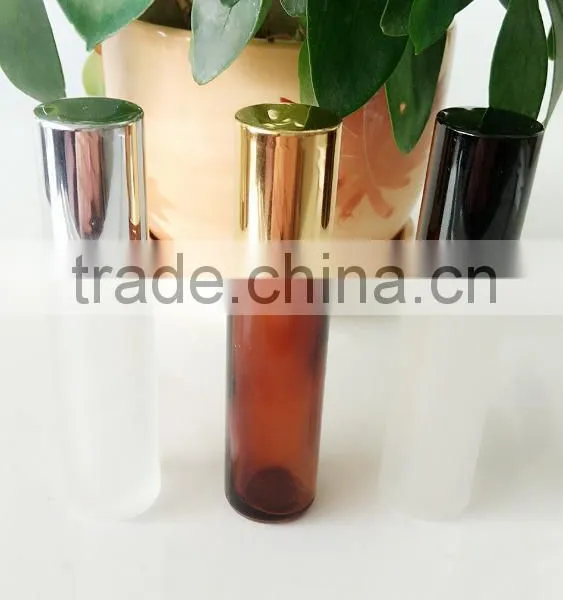 Clear/amber Glass Roll on Bottles With Electrochemical Aluminum or Plastic Cap 10ml