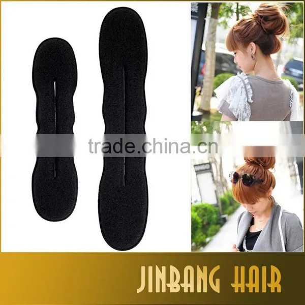 2016 Wholesale Hair Curl Magic Foam Sponge Hair Styling Donut Bun Maker Clip Roller French Twist Bun Maker Tool photo-2
