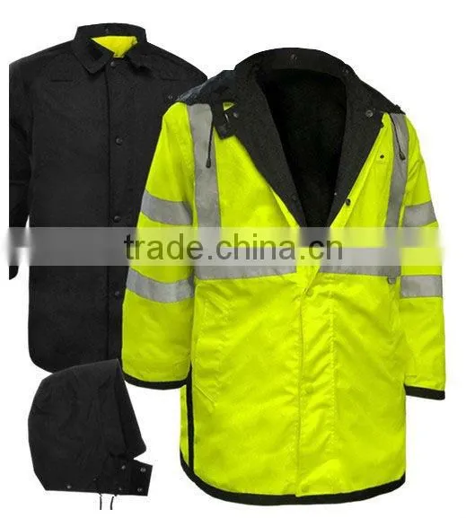 Functional design high visibility reversible reflective jacket