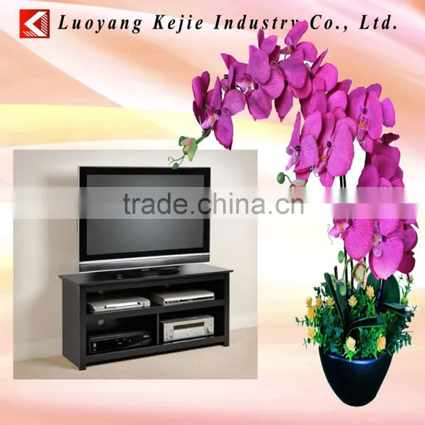 Hot Sale Modern Stainless Steel Leg 5-layer Black Tempered Glass TV Stand Cabinet Table photo-3