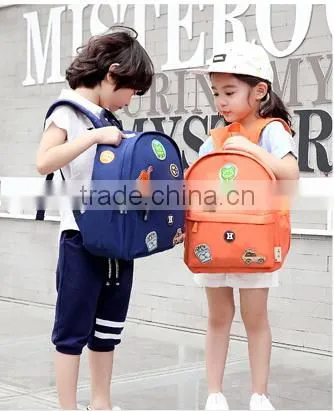 High Quality Cotton Canvas Carton Badge Kids School Bag photo-4