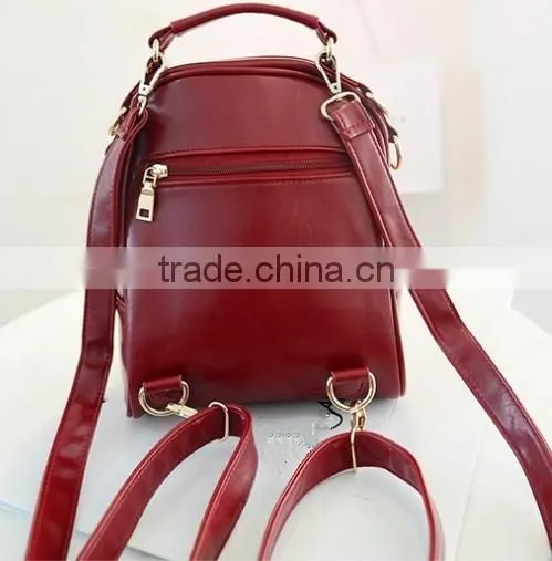 Korean Style Hot Selling the Latest Lady Casual pu Leather Backpack photo-3