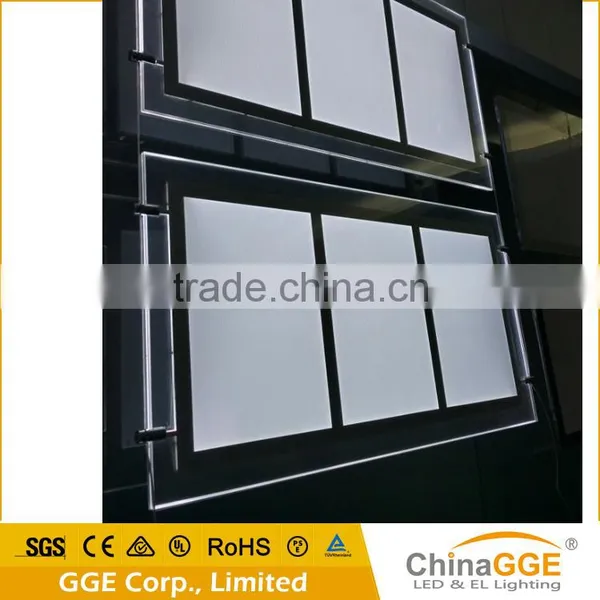 Double Sided Real Estate Agent Window LED Display Magnetic Hanging Backlit Transparent Film Light Box Quality Choice photo-4