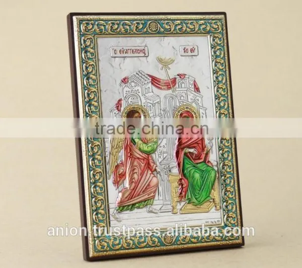 Greek & Russian Orthodox Wooden Icon. Angels. Annunciation. Big Size photo-4