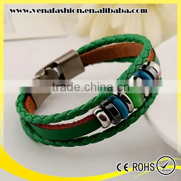 Leather Cuffs Real Handmade Leather Bracelet Wholesale photo-5