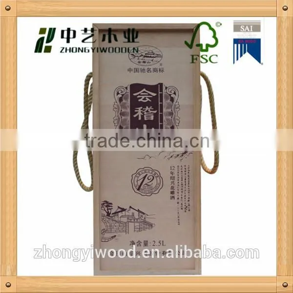 Trade Assurance Economical Pine Wooden Wine Packaging Boxes for Wine Bottles photo-4