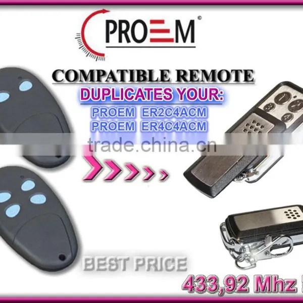 Replacement Remote for PROEM ER2C4ACM,ER4C4AEM 433,92MHZ photo-2