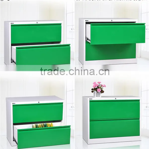 Thin Dege White Two Drawers Lateral Filing Cabinet photo-3
