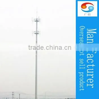 Microwave Dish Telecommunication Steel Monopole Towers