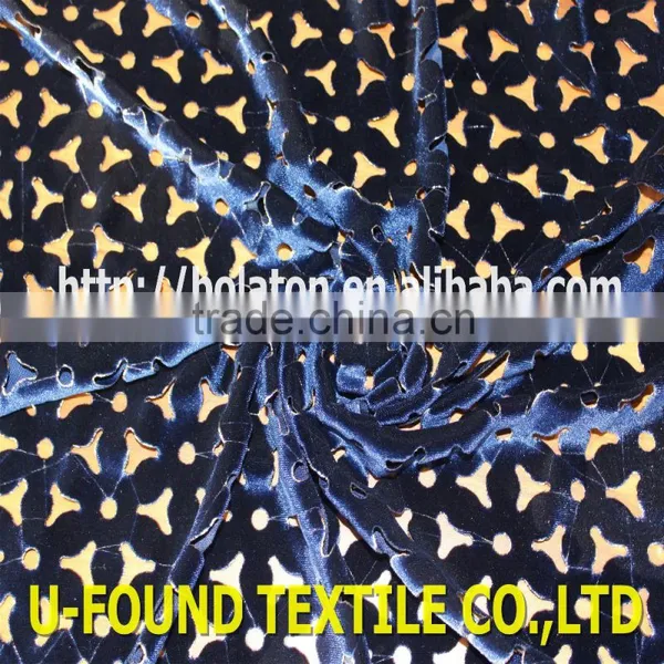 New Fancy Item 95% Polyester 5% Spandex Warp Knitted KS Velvet With PUNCH FOIL Fabric photo-3