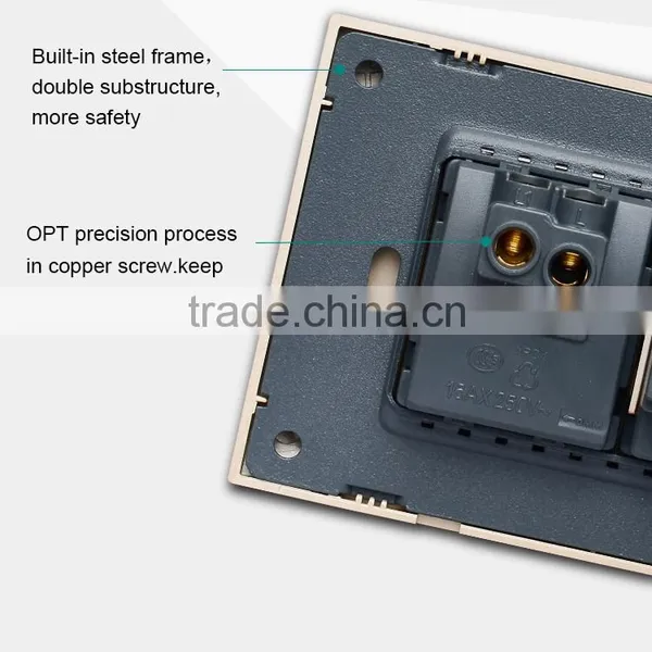 USA Standard Wall Mount Single 1 Gang , 2 Pin Switch Socket With Light Indicator photo-2