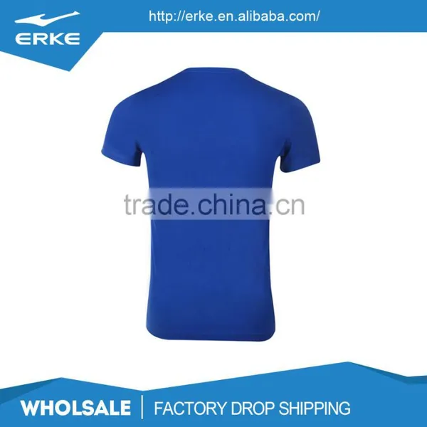 ERKE Wholesale Cozy Cotton Round Neck Short Sleeve Mens Running Sports Tee Shirt photo-4